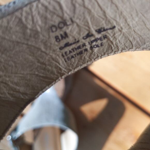 DONALD J PLINER Silver Metallic Cork Wedge Sandals Strappy Adjustable 8M - Picture 9 of 10